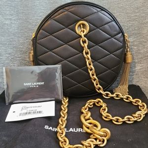 LE MAILLON ROUND CHAIN BAG IN LAMBSKIN NEVER USED